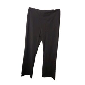 Soft Surroundings Women's XL Pull‎ Up Bootleg Stretch Pants Casual Black Hi Rise